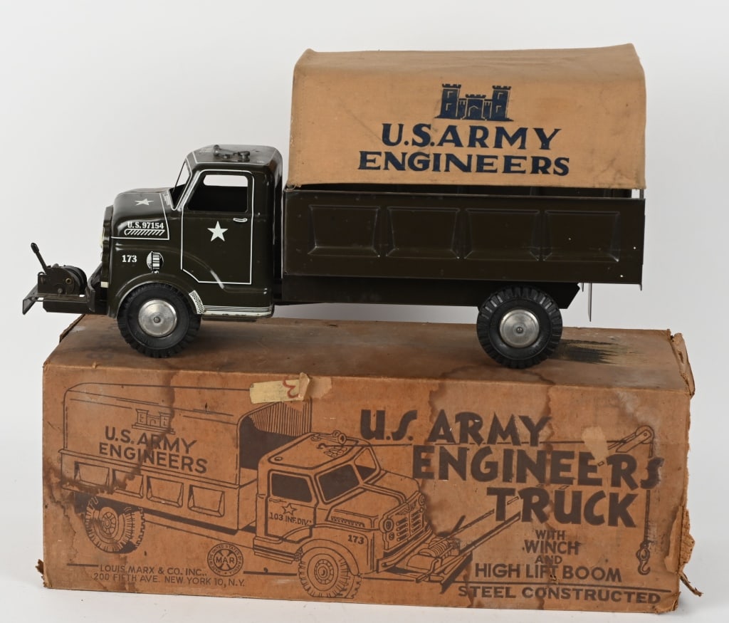 MARX US ARMY ENGINEERS TRUCK w/ BOX (1 of 5)