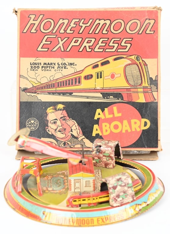 MARX TIN WINDUP HONEYMOON EXPRESS w/ BOX (1 of 5)