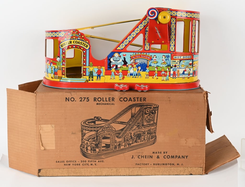 CHEIN TIN WINDUP ROLLER COASTER w/ BOX (1 of 5)