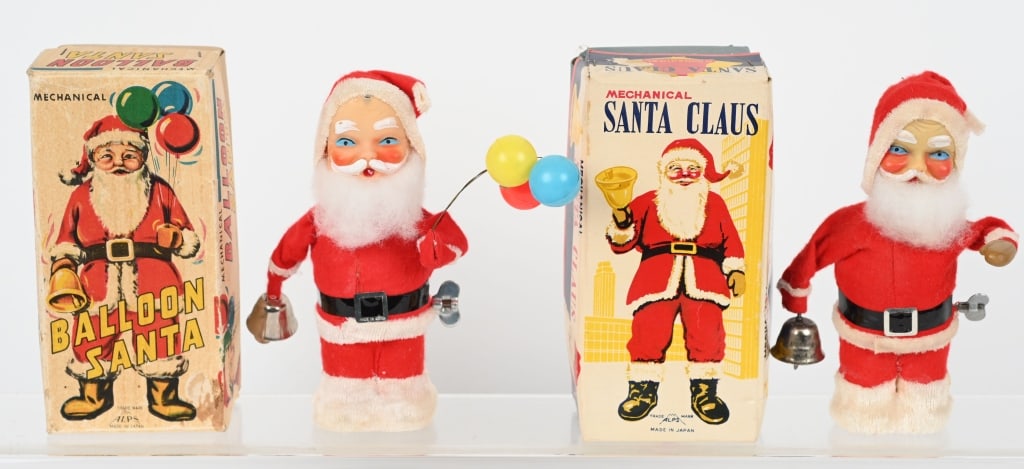 2- JAPAN SANTA CLAUS WINDUP TOYS w/ BOXES (1 of 4)
