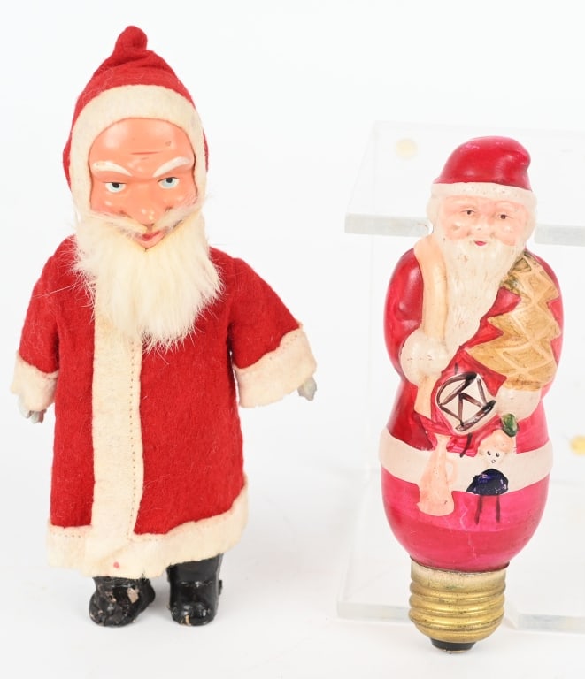 GERMAN WINDUP SANTA CLAUS & FIGUARAL BULB (1 of 5)