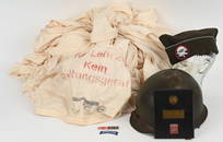WWII US AIRBORNE GROUPING W M1 HELMET M1C LINER