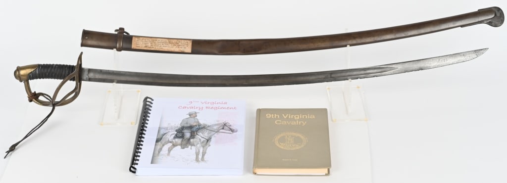 CIVIL WAR CONFEDERATE IDED M1940 CAVALRY SWORD VA: Tagged M1840 Heavy Cavalry Sword by Clemen & Jung. This massive Cavalry Sabre is in excellent condition. The single-edged blade has a pronounced curve with a flat wide back. Saber, also called a 