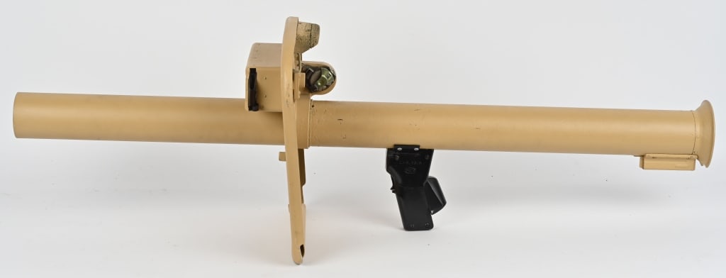 GERMAN L-R-73-A BAZOOKA WITH SIGHT DEMILED: SERIAL NUMBER: A-1224 German Bazooka model L-R-73-A with L-R-73 / apa 1.7514 Sight system in good working order. Blast shield with lens. Tube has been DE-MILLED to ATF regulations.