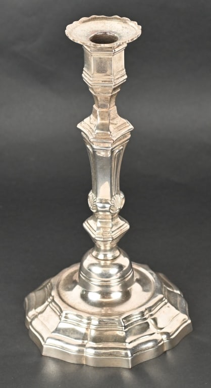 IRAQ WAR SADDAM HUSSEIN SILVER PLATED CANDLESTICK: During the invasion of Iraq in 2003, U.S. soldiers captured and occupied Saddam Hussein's palaces. Much of the State Silver was taken by soldiers as "spoils of war" and brought back to the United Stat