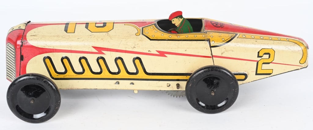 MARX #2 BOAT TAIL RACER: All original and works. 13" Excellent