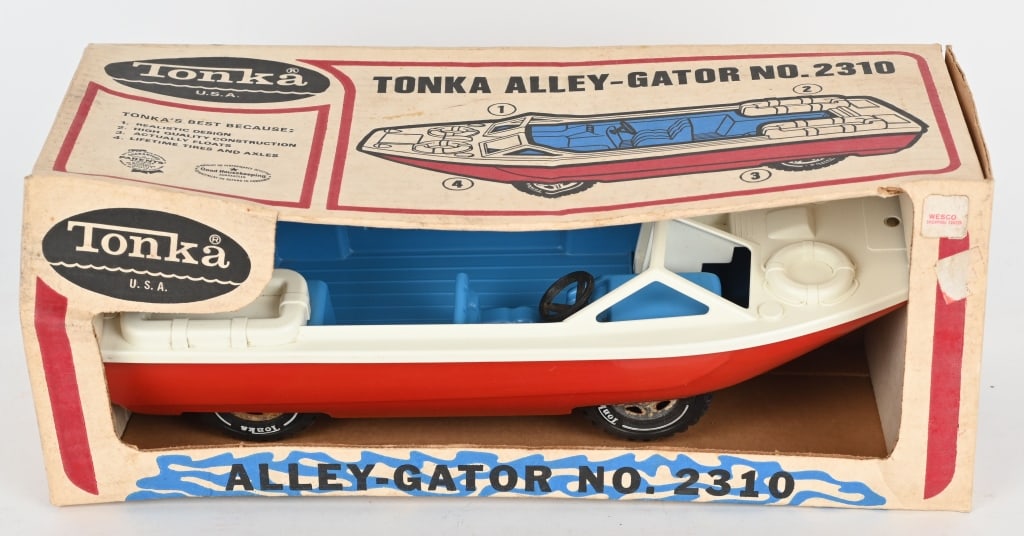 TONKA No. 2310 ALLEY GATOR w/ BOX: Tonka No. 2310 Alley Gator. Looks to be new old stock. Boxed 15" Excellent