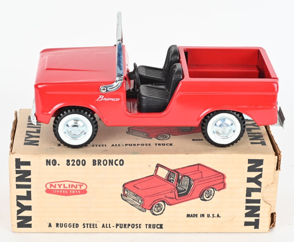 NYLINT No. 8200 FORD BRONCO w/ BOX: Nylint No. 8200 Ford Bronco. New Old Stock. 11", Box and toy are Near Mint