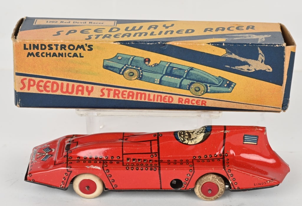 LINDSTROM TIN WINDUP SPEEDWAY STREAMLINE RACER (1 of 6)
