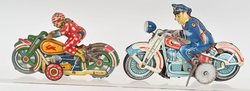 2- JAPAN TIN WINDUP MOTORCYCLES (1 of 7)