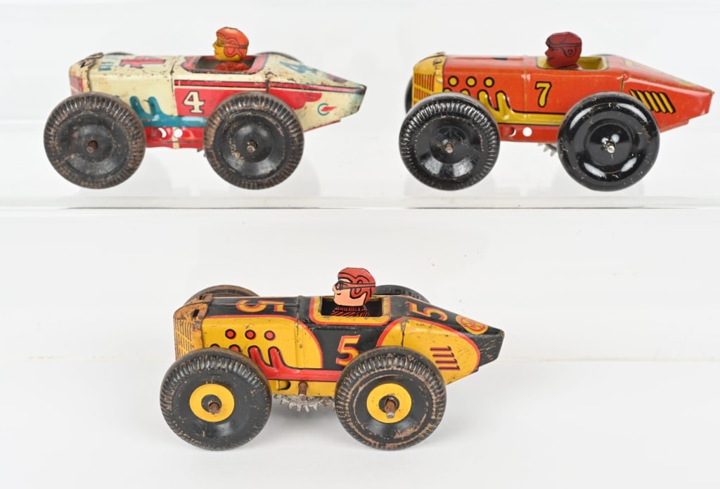 3- MARX TIN WINDUP RACE CARS (1 of 4)