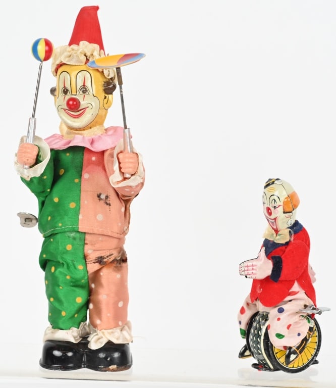 2- JAPAN TIN WINDUP CLOWNS (1 of 5)