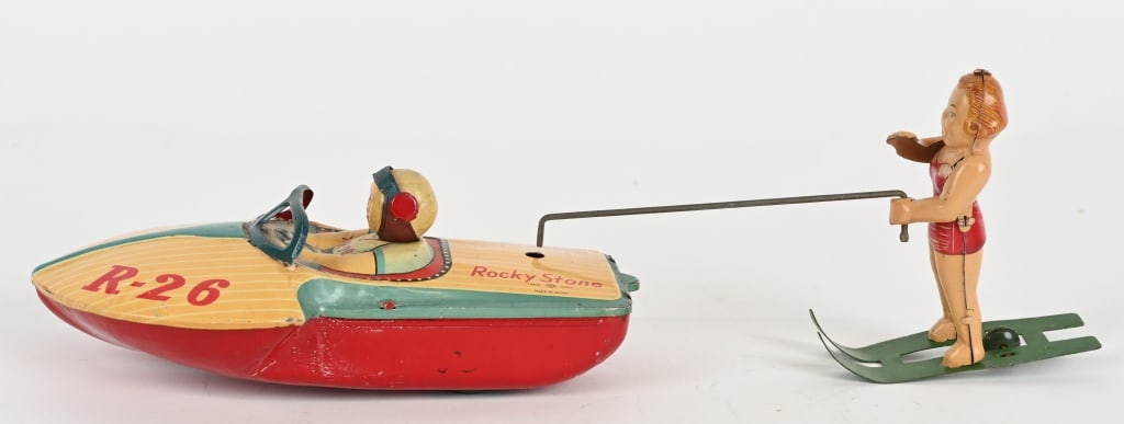 JAPAN TIN FRICTION SPEED BOAT & SKIER (1 of 6)