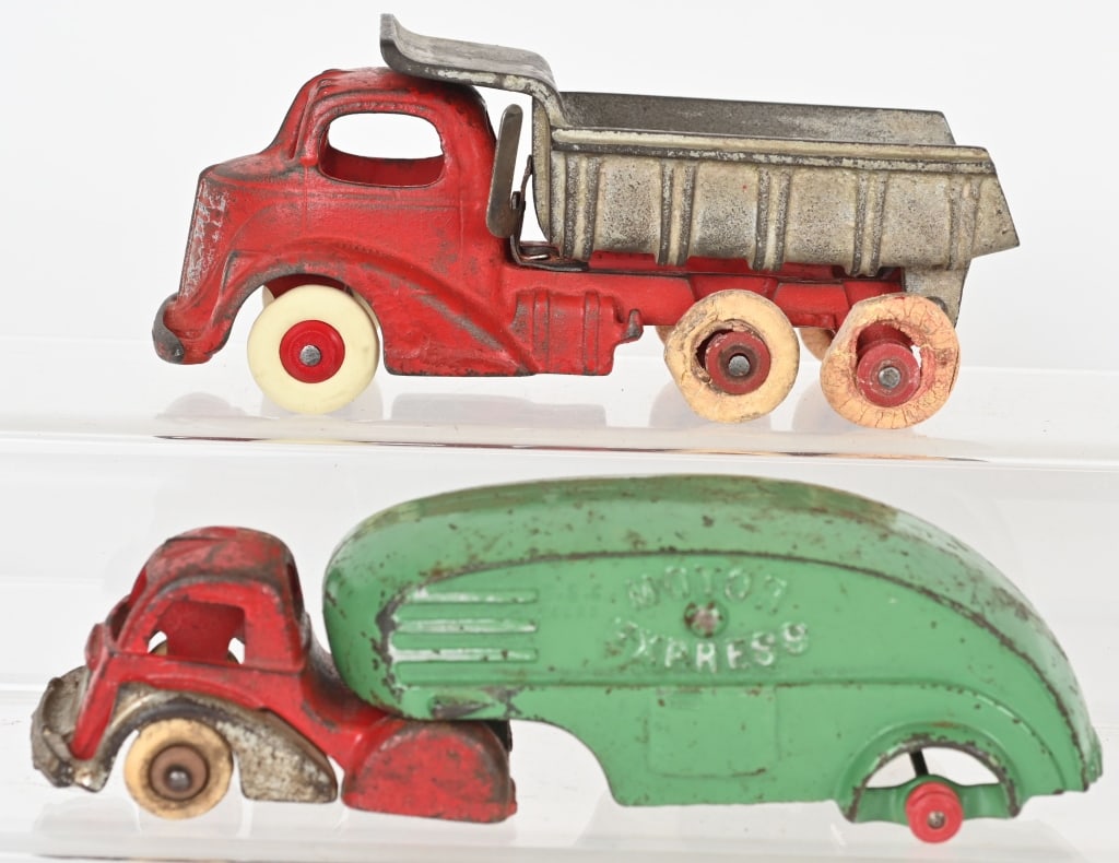 2- HUBLEY CAST IRON TRUCKS (1 of 10)