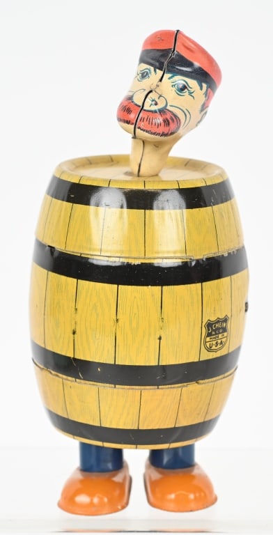 CHEIN TIN WINDUP BARNACLE BILL IN BARREL (1 of 4)
