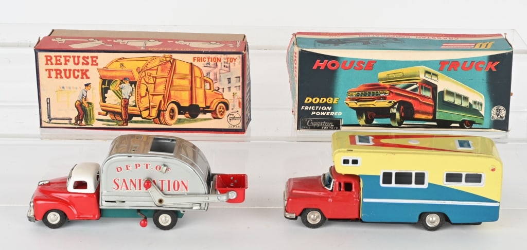 2- JAPAN TIN FRICTION TRUCKS w/ BOXES (1 of 6)