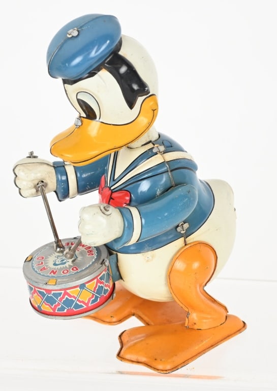 LINEMAR TIN WINDUP DONALD DUCK DRUMMER (1 of 4)
