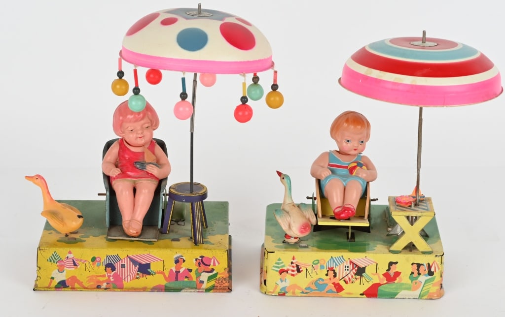 2- JAPAN CELLULOID & TIN WINDUP HAPPY LIFE TOYS (1 of 5)