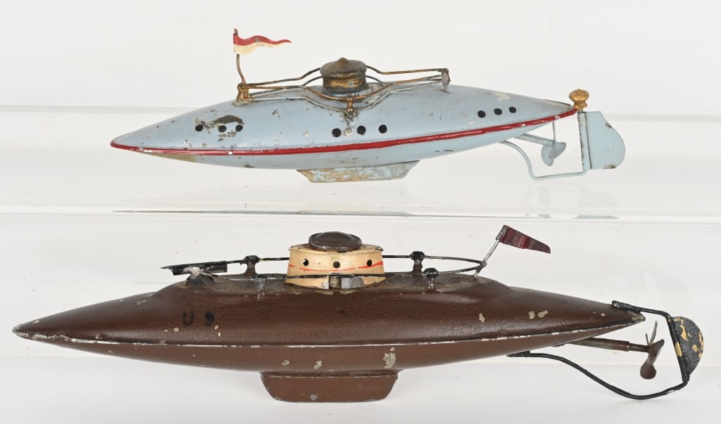 2- EARLY GERMAN TIN WINDUP SUBMARINES (1 of 7)