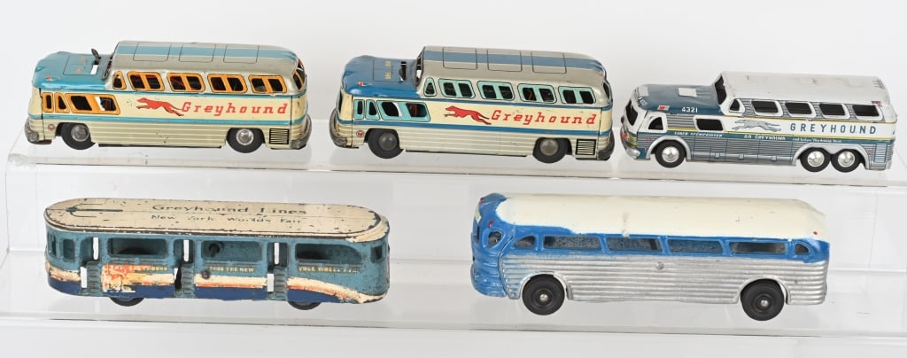 5- GREYHOUND TOY BUSES, CAST IRON & MORE (1 of 8)