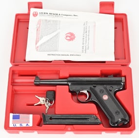 CASED RUGER MARK II .22 50 YEAR ANNIVERSARY PISTOL