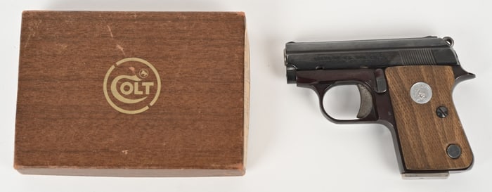 BOXED COLT POCKET .25 SEMI-AUTOMATIC PISTOL