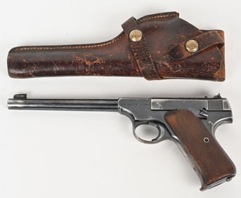 COLT WOODSMAN MADE 1936 WITH HOLSTER 22 LR.