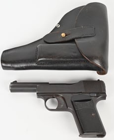 FRANZ STOCK - BERLIN D.R.P. PISOLE WITH HOLSTER