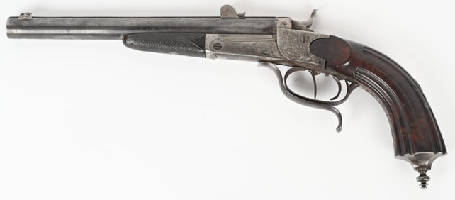 BELGIAN SINGLE SHOT TIP UP TARGET PISTOL