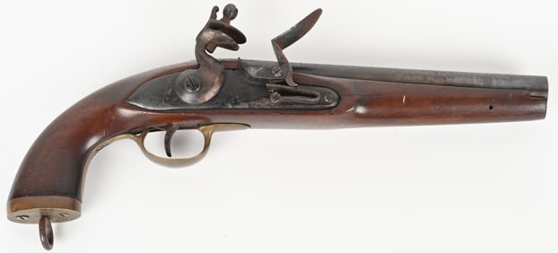 BELGIAN FLINTLOCK MILITARY PISTOL