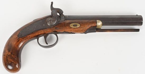 ENGLISH HOPKINS SINGLE SHOT PERCUSSION PISTOL