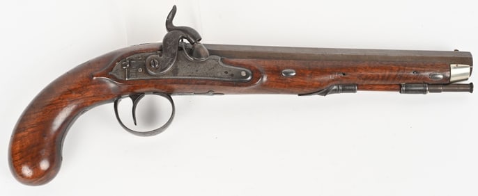 FINE ENGLISH WHEELER PERCUSSION BELT PISTOL