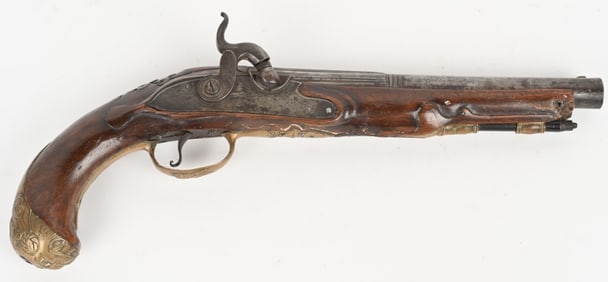 LAZARO LAZARINO CONVERTED FLINTLOCK PISTOL