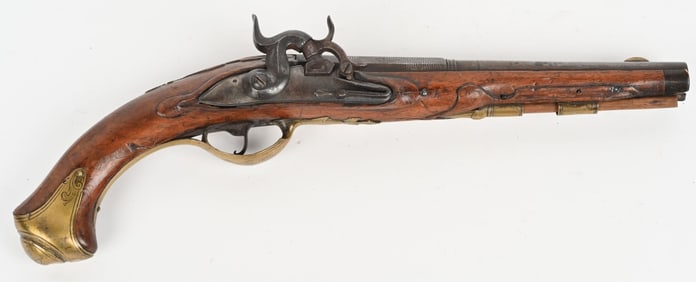 18TH CENTURY EUROPEON FLINTLOCK CONVERTED PISTOL