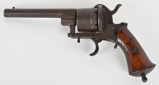 19TH CENTURY BELGIAN PIN FIRE REVOLVER