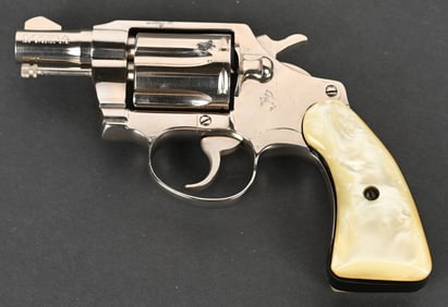 FACTORY NICKEL COLT COBRA 38 SPL. REVOLVER