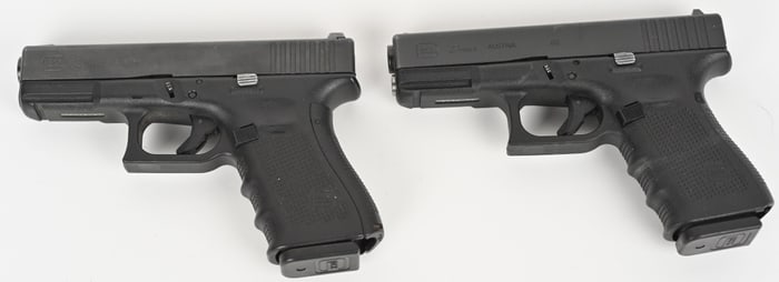 LOT OF (2) GLOCK 23 GEN 4 SEMI AUTO PISTOLS 40 S&W