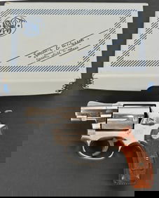SMITH & WESSON NICKEL .38 CHEIFS REVOLVER w/ BOX