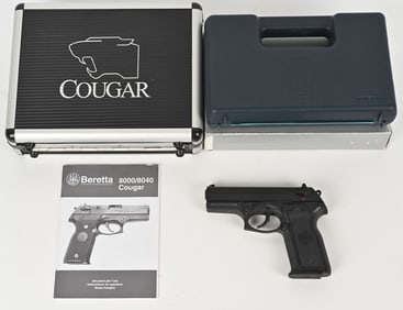 BERETTA MODEL 8045 COUGAR WITH BOX AND CASE