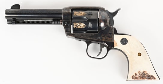 RUGER VAQUERO WITH STAG GRIPS IN 45 COLT