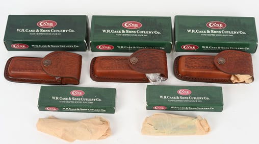 LOT 0F 5 NEW OLD STOCK CASE KNIVES