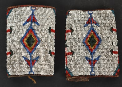 LATE 1800S NORTHERN PLAINS INDIAN BEADED ARM BANDS