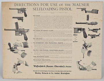Mauser C96 Illustrated use poster