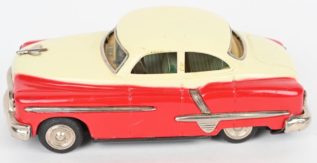 JAPAN TIN FRICTION FAT CHEVROLET: All original in great shape. Has fat car look. 10 1/2" Excellent