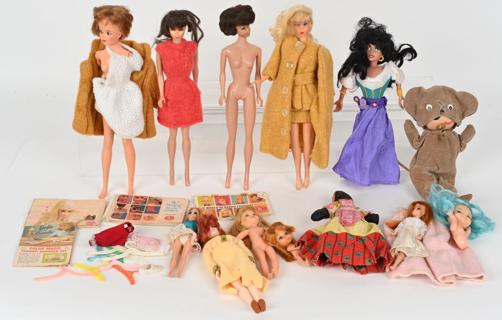 LOT OF EARLY BARBIE DOLLS & MORE: All in as found condition. AS-IS