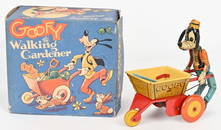 MARX TIN WINDUP GOOFY WALKING GARDNER w/ BOX