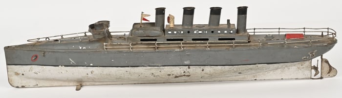 BING TIN CLOCKWORK TORPEDO BOAT