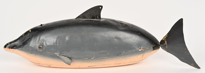 1890s FRENCH CLCOKWORK SWIMMING DOLPHIN