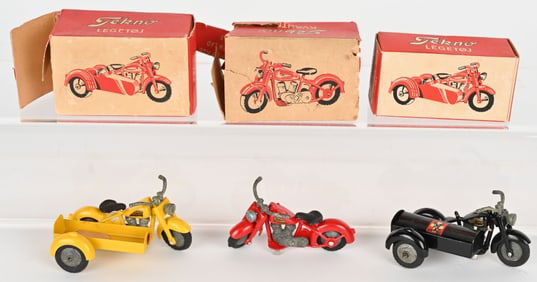 3- TEKNO HARLEY DAVIDSON MOTORCYCLES w/ BOX