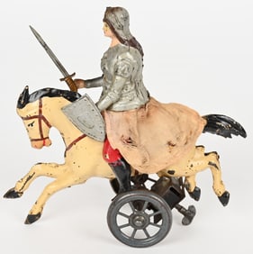 GERMAN WINDUP JOAN OF ARC ON HORSEBACK